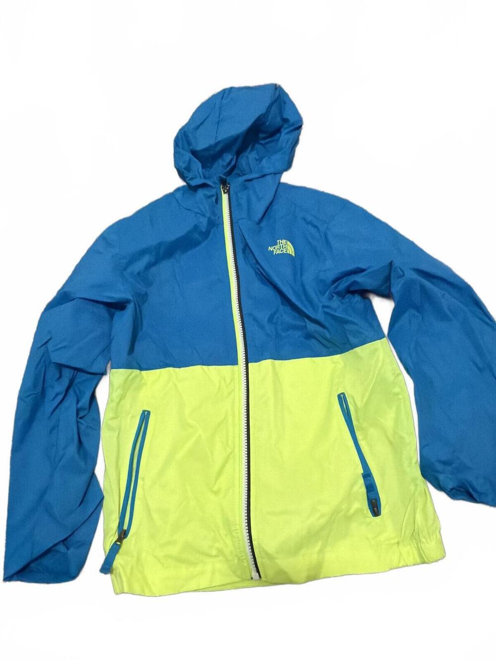 The North Face Boys Medium Blue Yellow Windbreaker Jacket